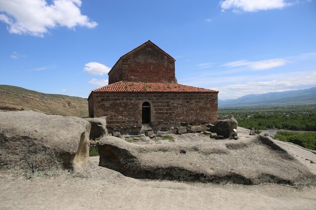 church in ancient cave town Uplistsikhe Gori Georgia