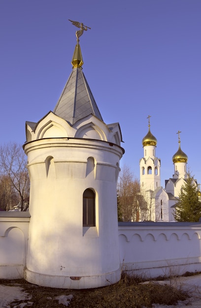 church of the archangel michael in novosibirsk the tower of the fence of the orthodox church