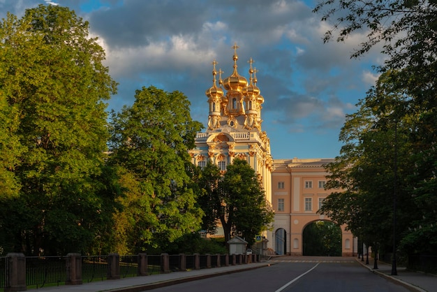 Tsarskoye Selo Pushkin St Petersburg Russia에 있는 그리스도 승천 교회 캐서린 궁전