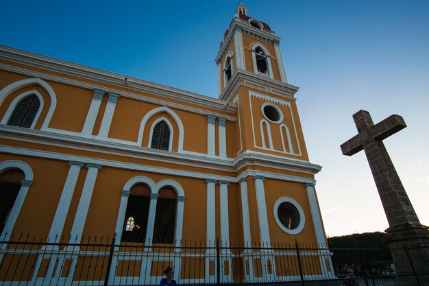 Church in Catarina, nicaragua, lower view of the church