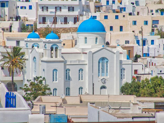 Church in Chora in Ios island of Greece