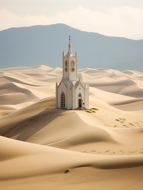砂漠の中の教会
