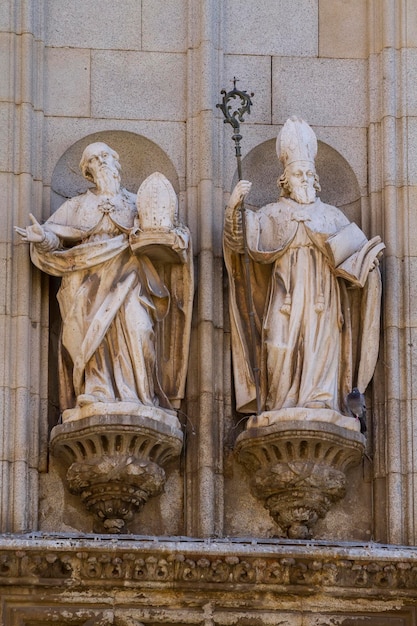 church, facade of the Cathedral of Toledo, Spain