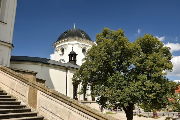 Church monastery Krtiny Czech Republic Virgin Mary Baroque monument