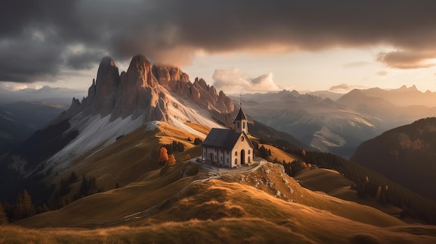 Church in the mountains wallpapers