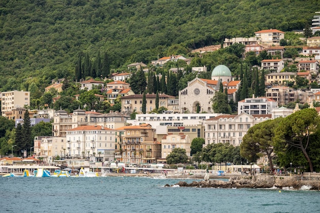 Church of Our Lady of the Annunciation in the town of Opatija Croatia built on the steep slope