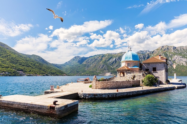 Church of Our Lady of the Rocks in the Adriatic sea Kotor Montenegro