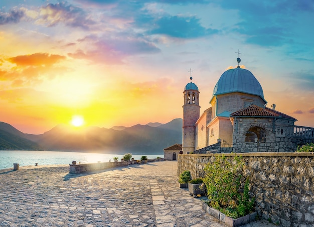 Church Of Our Lady Of The Rocks On Island Near Town Perast, Kotor Bay, Montenegro