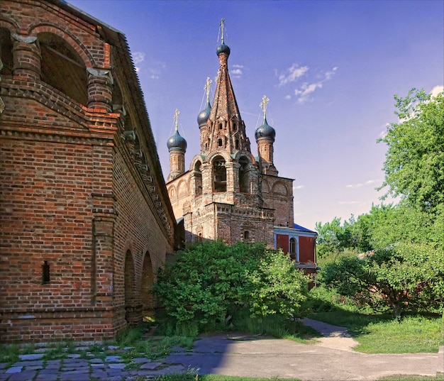 Church of the Resurrection of the Word in Krutitsky Compound in Moscow on an autumn sunny day