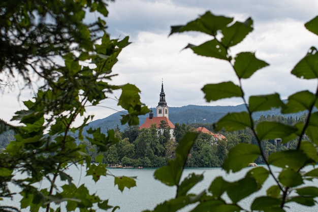 Church of saint mary on lake bled