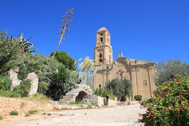 Church of san pedro in the old town of corbera del ebro