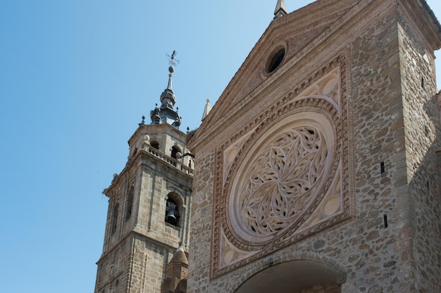 Church of Santa Maria la Mayor under a blue sky in Talavera de la Reina Spain