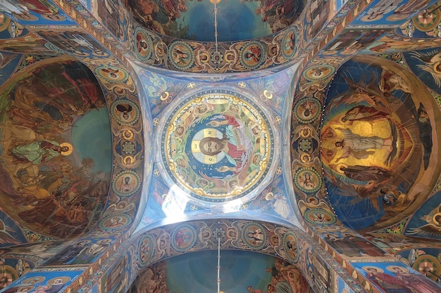 Photo church of savior on spilled blood interiors