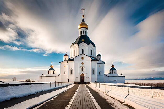 a church in the snow