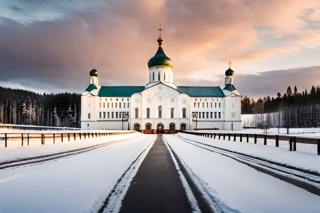 церковь в снегу