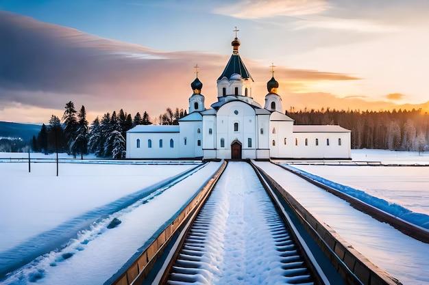 A church in the snow