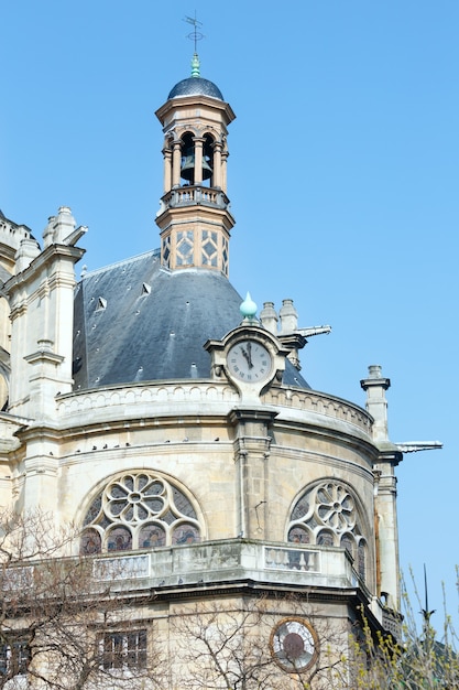 The Church of St Eustace top view, Paris.