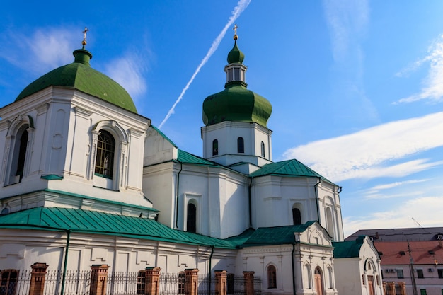 Church of St Nicholas the Pristisk in the historical neighbourhood Podil in Kiev Ukraine