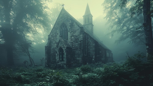 Church Standing in Field