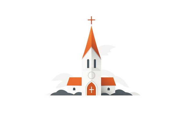 Church steeple icon on white background ar 32 v 52 Job ID 678f963119c8460296bcabe763ef92b4