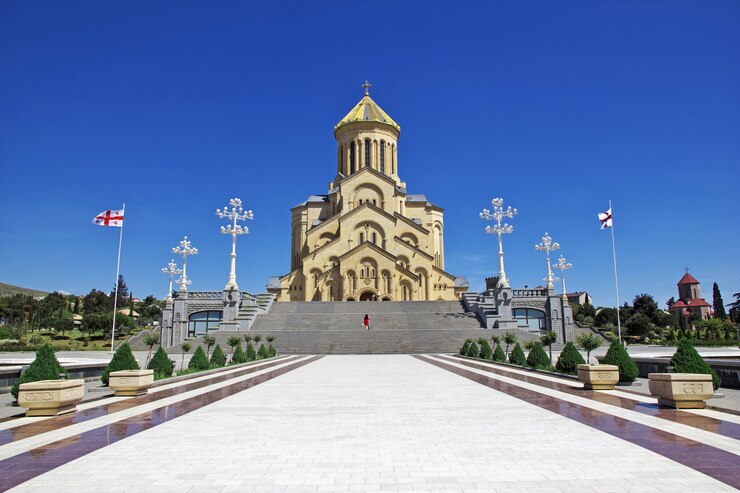 Photo the church in tbilisi city, georgia