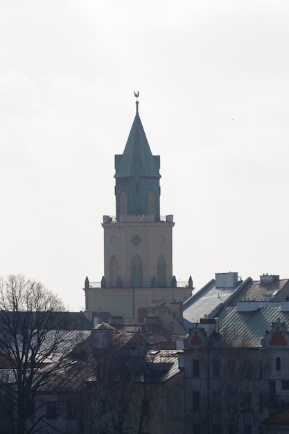 A church tower in Lublin city