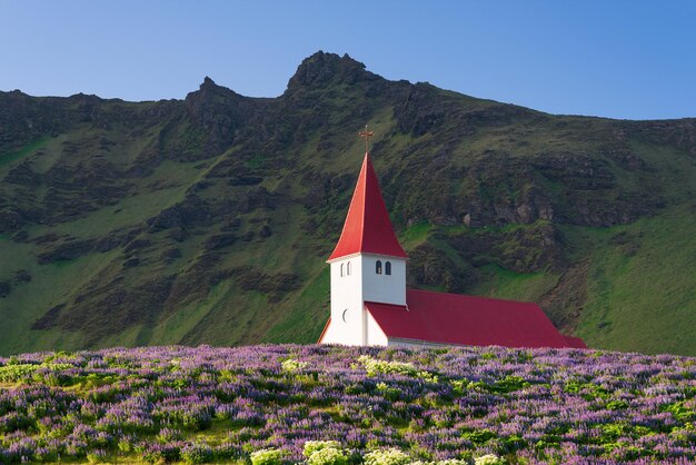 Church in the Vik town Iceland