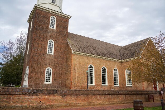 Photo church williamsburh virgina historical houses