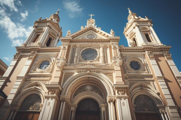 a church with a cross on the top of it