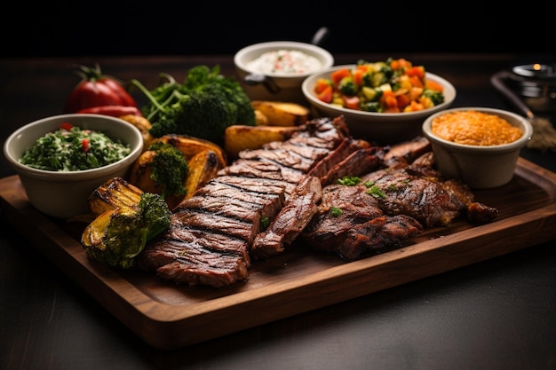Churrasco Delight A Mouthwatering BrazilianStyle Barbecue Created with Generative AI