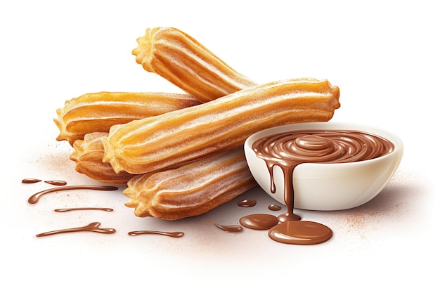 Churros isolated on white background Generated by AI