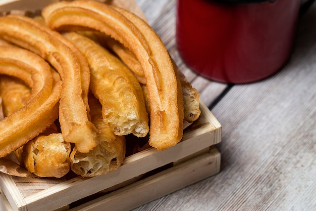 Churros met warme chocolademelk