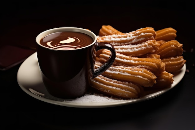 Churros and Mexican Hot Chocolate