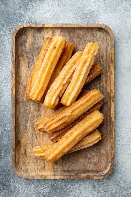 churros with chocolate, traditional spanish cusine