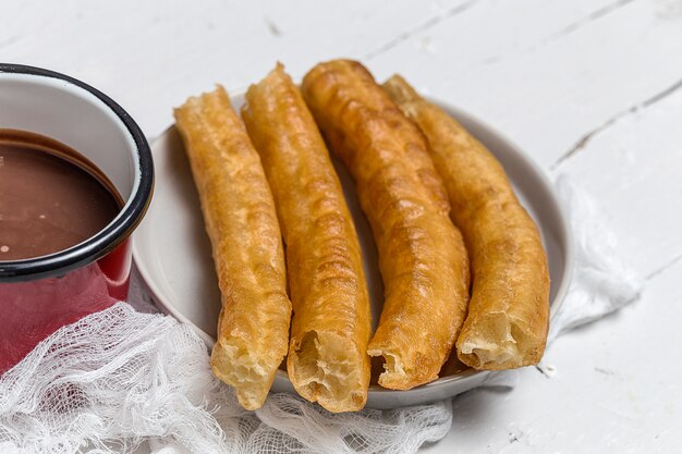 Churros with hot chocolate