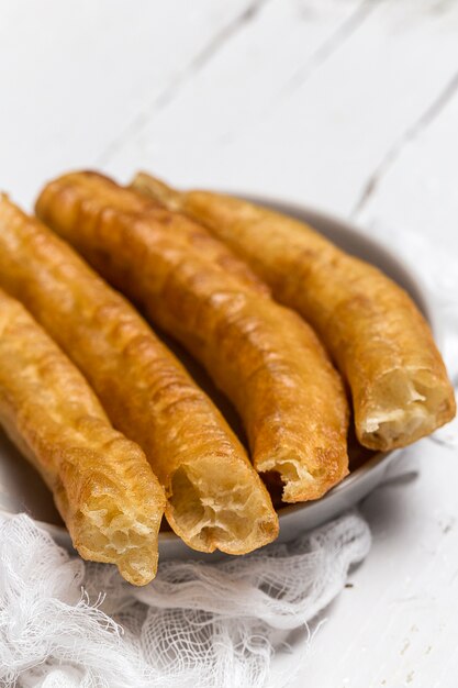 Foto churros con cioccolata calda