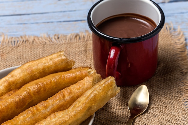 Churros with hot chocolate