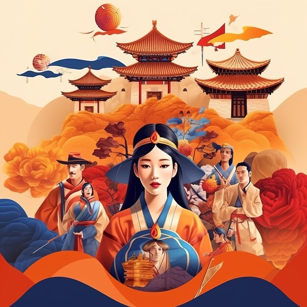 Chuseok Festival illustration