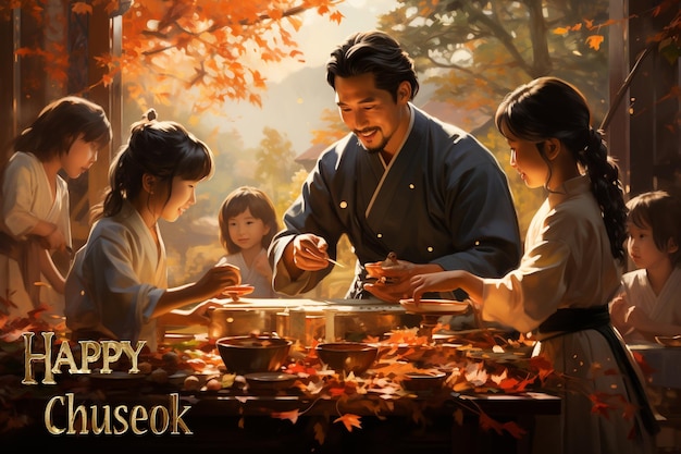 Chuseok hangavi Koreaanse traditionele feestdag een tijd waarin families samenkomen om hun voorouders te bedanken voor een overvloedige herfstoogst Chuseok Songpyeon Tteok Koreaanse Thanksgiving