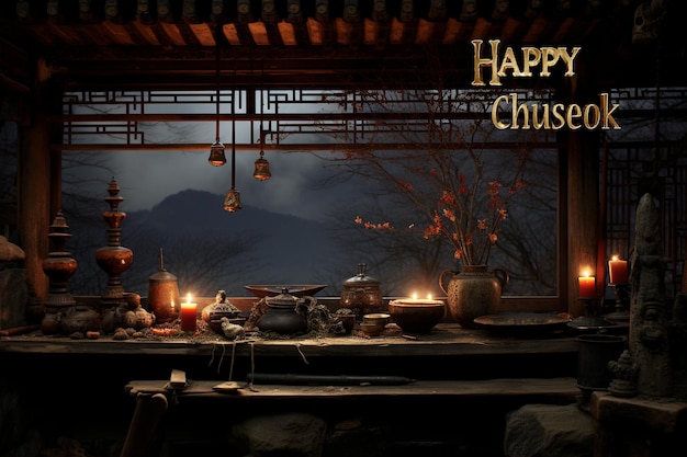 Chuseok hangavi Koreaanse traditionele feestdag een tijd waarin families samenkomen om hun voorouders te bedanken voor een overvloedige herfstoogst Chuseok Songpyeon Tteok Koreaanse Thanksgiving