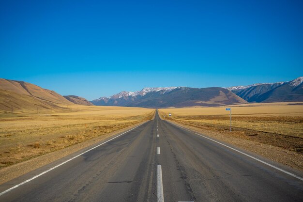 Chuysky tract is Mountain road with beautiful views in Altai Russia