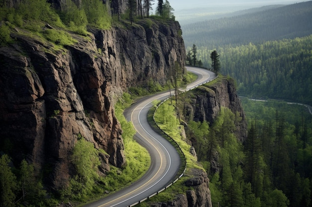 Photo chuysky trakt road in the altai mountains one of the most beautiful road in the world