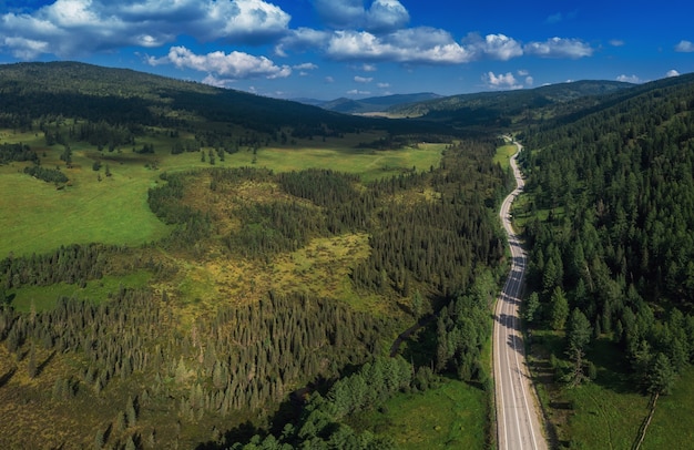 Chuysky trakt road in the Altai mountains