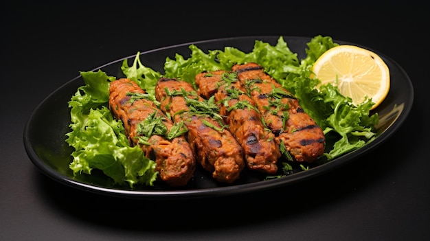 Cig Kofta with lemon lettuce and parsley