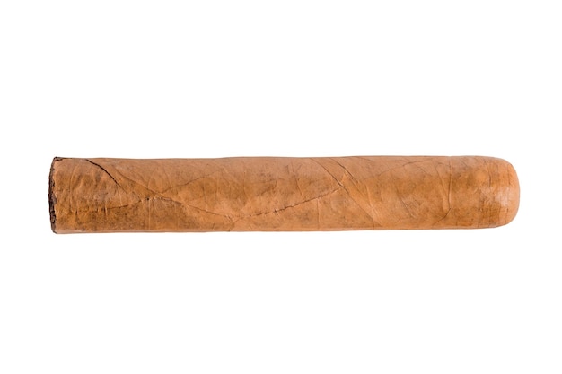 A cigar isolated at the white background
