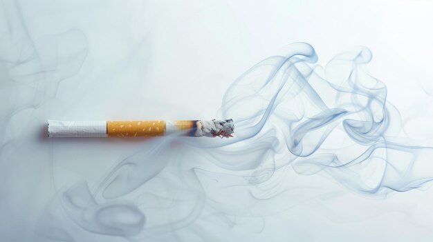 Photo a cigarette isolated at the white background