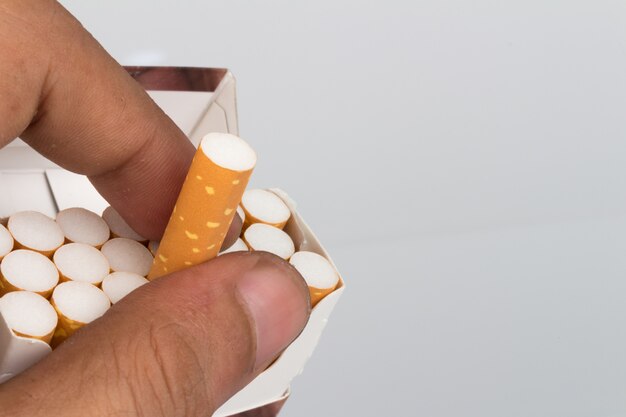 Cigarette pack closeup 