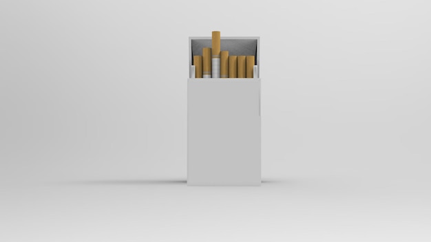 Cigarette package box mockup
