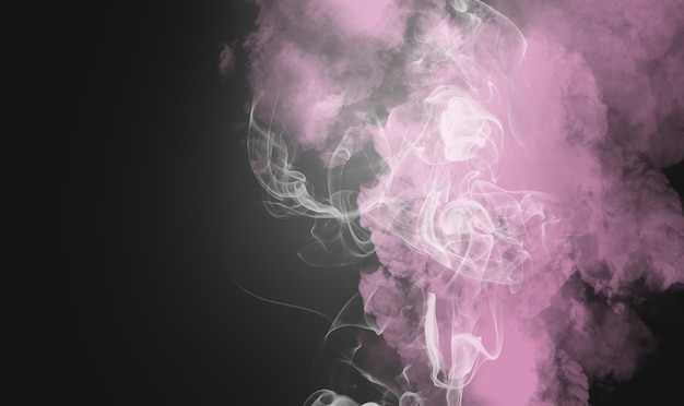 Cigarette smoke in the dark room healthcare concept