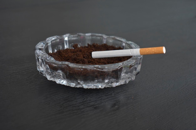 Photo cigarette smoking ashtray smoke tobacco